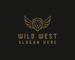 Lion Head Wings logo design