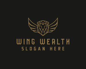 Lion Head Wings logo design