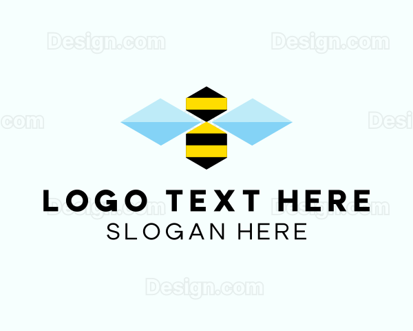 Abstract Honey Bee Logo