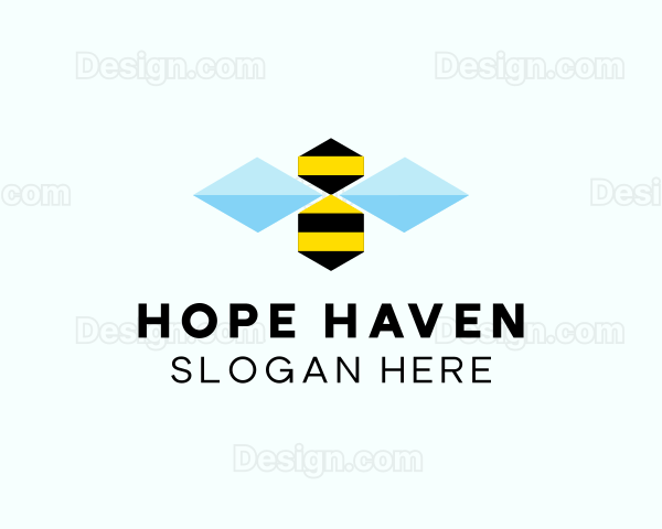 Abstract Honey Bee Logo