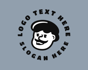 Mustache Retro Man  logo