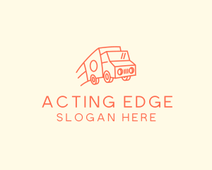 Orange Delivery Truck logo design