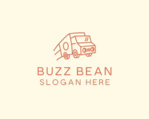 Orange Delivery Truck logo design