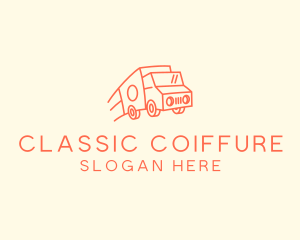 Orange Delivery Truck logo design