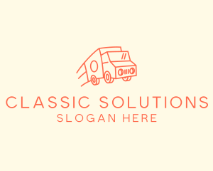 Orange Delivery Truck logo design