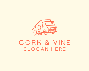 Orange Delivery Truck logo design