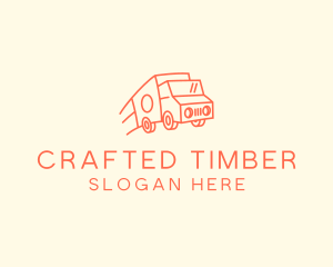 Orange Delivery Truck logo design