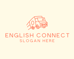 Orange Delivery Truck logo design