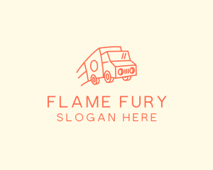 Orange Delivery Truck logo design