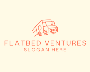 Orange Delivery Truck logo design