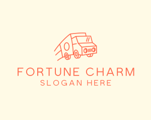 Orange Delivery Truck logo design