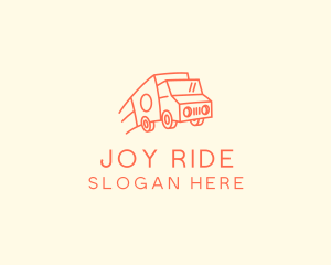 Orange Delivery Truck logo design