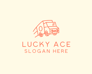 Orange Delivery Truck logo design