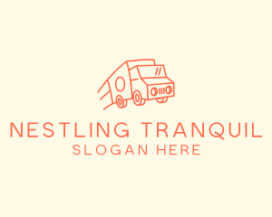 Orange Delivery Truck logo design