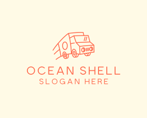 Orange Delivery Truck logo design