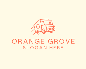 Orange Delivery Truck logo