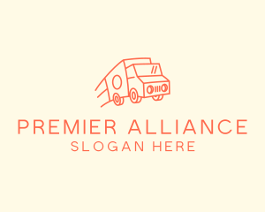 Orange Delivery Truck logo design