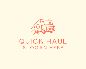 Orange Delivery Truck logo design