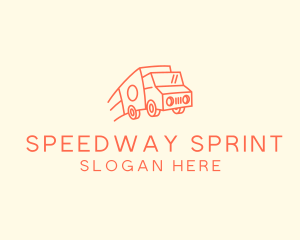 Orange Delivery Truck logo design