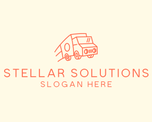 Orange Delivery Truck logo design