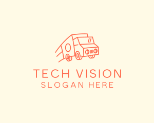 Orange Delivery Truck logo design