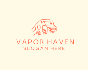 Orange Delivery Truck logo design