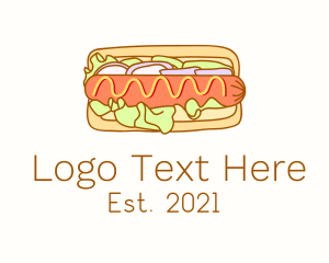 Hotdog Sandwich Fast Food   logo