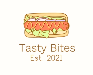 Hotdog Sandwich Fast Food   logo