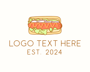 Hot Dog Sandwich Fast Food   logo