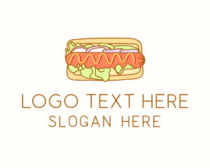 Hot Dog Sandwich Fast Food   Logo