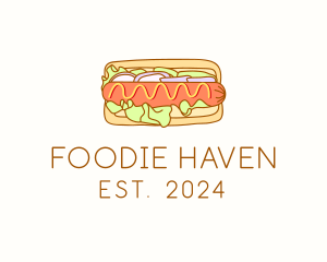 Hot Dog Sandwich Fast Food   logo design