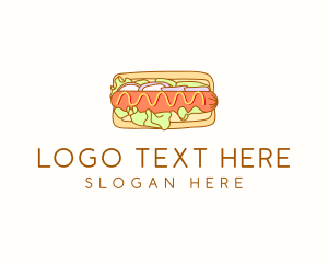 Hot Dog Sandwich Fast Food   logo