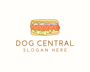 Hot Dog Sandwich Fast Food   logo design