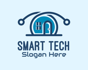 Blue Tech House logo design