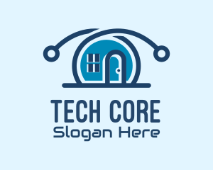 Blue Tech House logo design