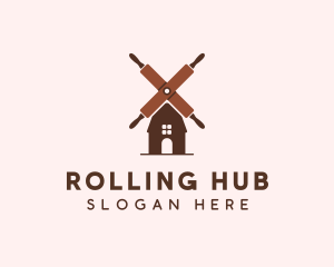 Rolling Pin Windmill logo design