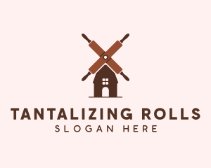 Rolling Pin Windmill logo design