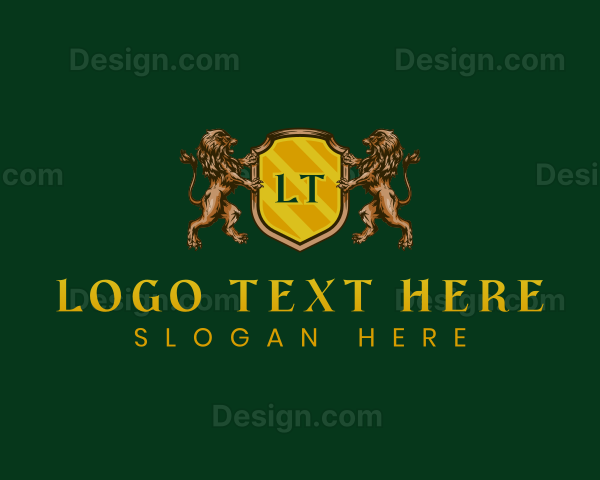 Luxury Lion Heraldry Logo