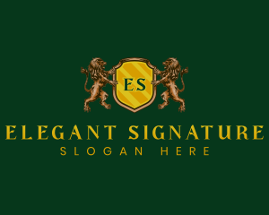 Luxury Lion Heraldry logo design