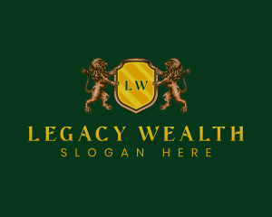 Luxury Lion Heraldry logo design