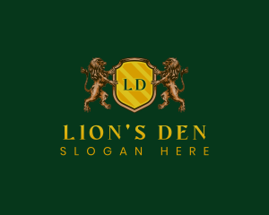 Luxury Lion Heraldry logo design