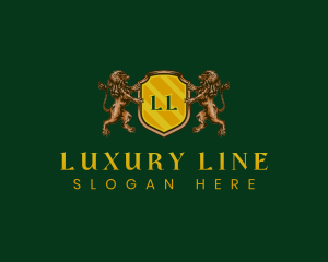 Luxury Lion Heraldry logo design