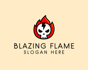 Flaming Skull Avatar logo design