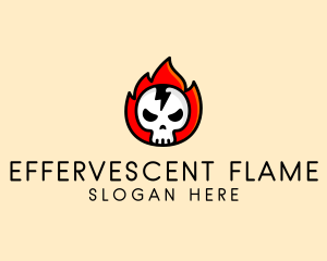 Flaming Skull Avatar logo design