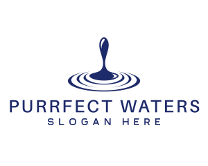 Drinking Water Drop  logo design