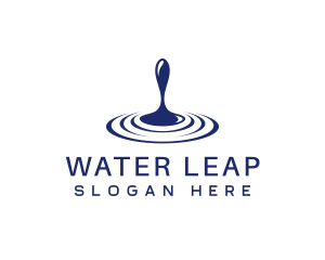 Drinking Water Drop  logo design