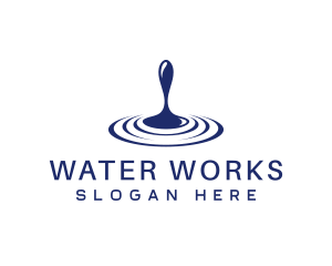 Drinking Water Drop  logo design