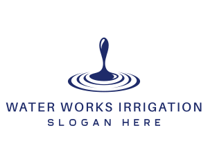 Drinking Water Drop  logo design