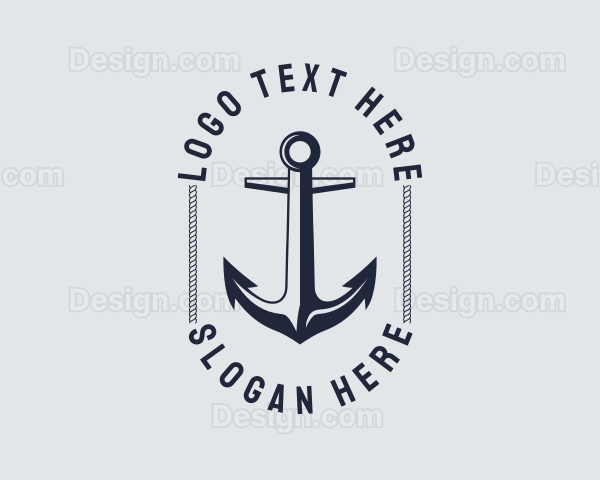 Navy Marine Anchor Logo