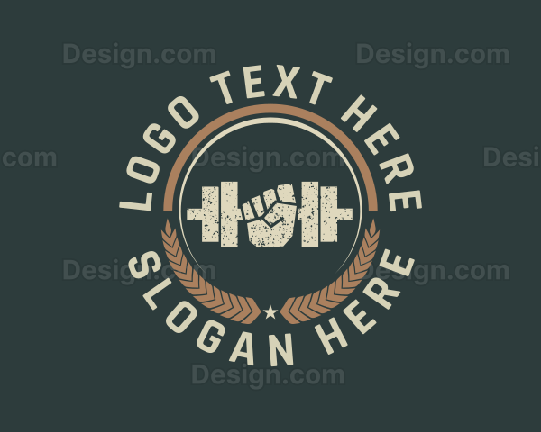 Dumbbell Gym Fitness Logo